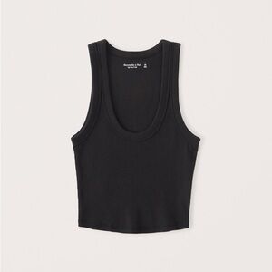 Abercrombie A&F Essential Scoopneck Tank - Black - Size Small